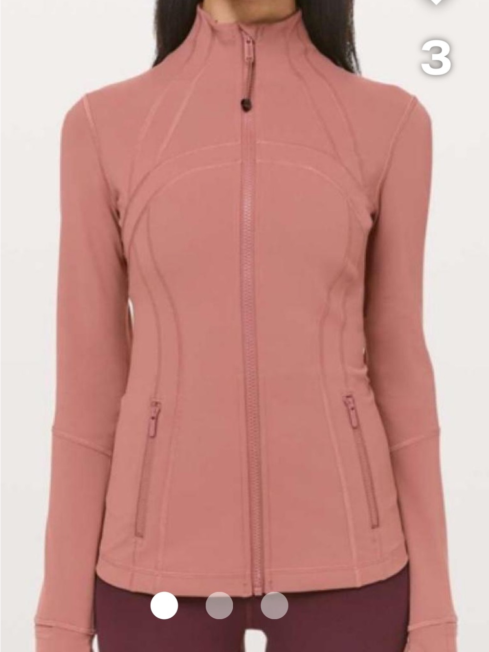 lululemon athletica Dusty Rose Full-Zip size 6 Jacket {318}